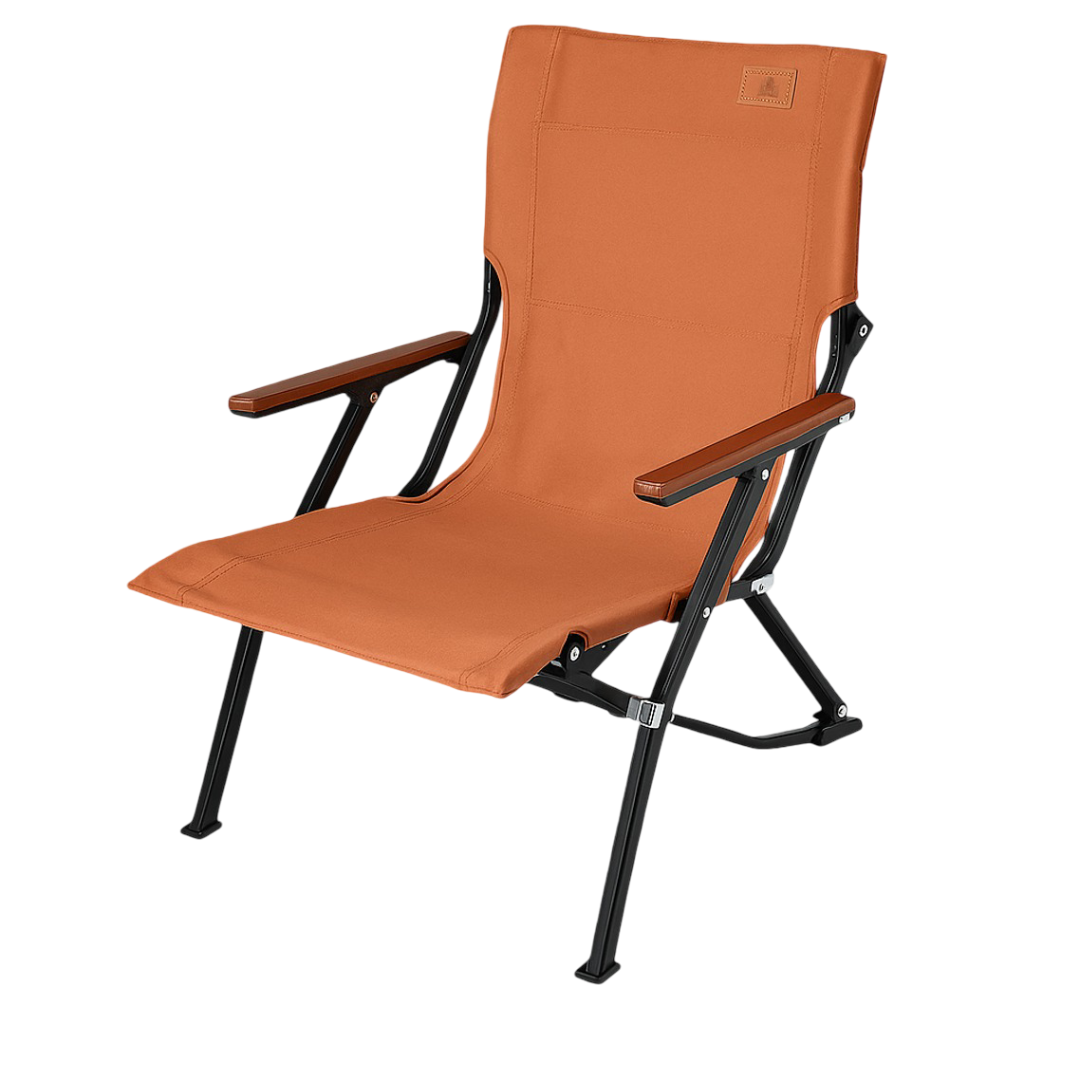 כסא מתקפל ידיות עץ